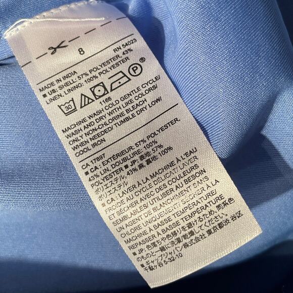 Banana Republic Size 8 Wrap Midi Skirt | Chambray Blue, NWT, Minimalist Capsule - Picture 6 of 7